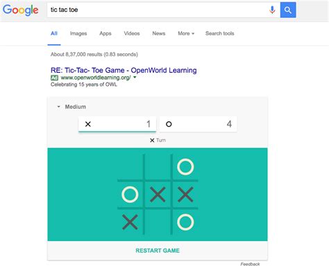 tic tac toe with google